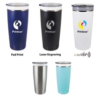 22 oz. stainless steel tumbler with double wall vacuum insulation and... from...