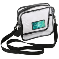 Clear Stadium Approved Crossbody Messenger Bag w/ Zipper