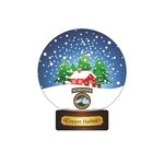 Snow Globe Hand Fan Without a Stick