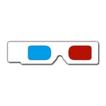 3D Glasses Hand Held Red/Cyan Lenses - Stock