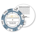 Perpetual Calendar Date Finder Wheel Calculator 6"