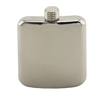 Pocket flask, 18/8 Stainless steel, highly polished, 6 oz... from ASI 55450...