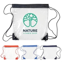 Rialto Clear Drawstring Bag: Stadium compliant, durable PVC, customizable...
