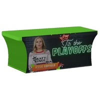 6FT or 8FT stretchable polyester table cover with sublimation printing.......