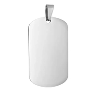 Silver classic stainless steel pet tag plus laser engraving on 1... from ASI...