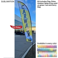 13' Medium Feather Flag Kit, Full Color Graphics One Side