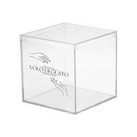 4" x 4" x 4" Clear Rigid Reusable Plastic box. Elevate... from ASI 55990...