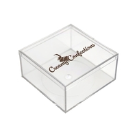 4" x 4" x 2" Clear Rigid Reusable Plastic box. Elevate... from ASI 55990...