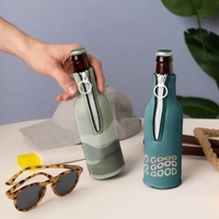 Bottle insulator with a zipper and glued-in bottom with sublimation...