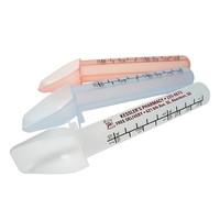 Large medicine spoon with measurements in teaspoon and ml; includes Glass......