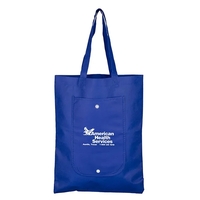 13" x 17" 80GSM non-woven polypropylene folding tote bag with 18"... from ASI...