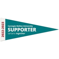 Durable, premium pennant measuring 4" x 10" with a Printed strip.... from ASI...