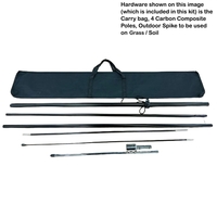 15' Large Feather Flag Kit, Single Side, Hardware Only