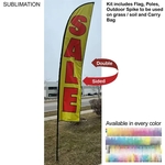 15' Large Feather Flag Kit, Full Color Graphics Double Sided