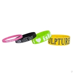1/2" Debossed Silicone Wristband with Colorfill