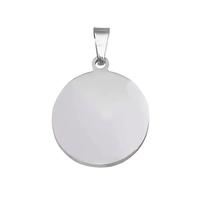 Silver Round Stainless Steel Pet Tag