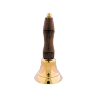 Brass School Bell with Wooden Handle... from ASI 92531 Unique Custom Products...