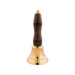 6.5" Brass School Bell with Wooden Handle