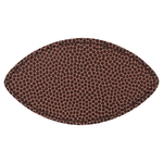 3.5" x 2" Football Shaped Leatherette Patch with Adhesive