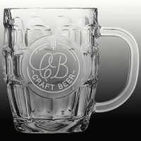 20 oz. Beer Mug with Oval Engraving Area and Handle... from ASI 92531 Unique...