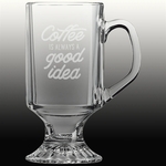 10 oz. Clear Footed Coffee Mug
