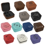 Rawhide Leatherette Travel Jewelry Box with Black Lining