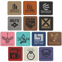 3" x 3" laser engraved square leatherette patches.... from ASI 92531 Unique...