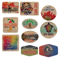 Color printed iron-on burlap patches.... from ASI 92531 Unique Custom...