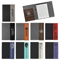 12" x 9.5" engraved premium leatherette and canvas portfolio.... from ASI...