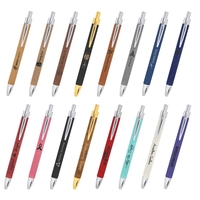 Black/Silver Leatherette Pen