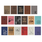 Rustic/Gold Leatherette Sketch Book with Unlined Note pad