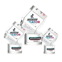 The Burrill VividPrint™ Award on Base is a perfectly polished cube... from...