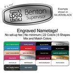 Engraved Squared Oval Nametag