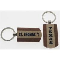 Two-Toned Wood Key Tag