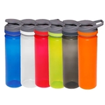Flip Lid Plastic Sports Water Bottle, 22 oz.