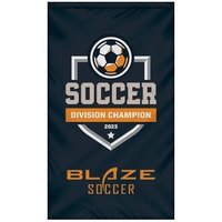 3' x 5' Single Sided Embroidered Banner with Pole Sleeve