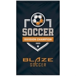 3' x 5' Single Sided Embroidered Banner with Pole Sleeve