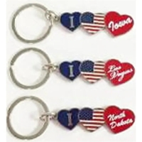 I Love USA Key Tag, 2 1/4" long attached to a... from ASI 40610 Perry...
