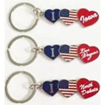 I Love USA Key Tag