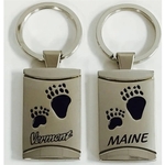 Bear Paw Print Key Tag