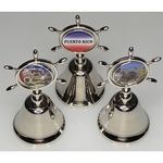 CLOSETOUTS - Dinner Bells with Epoxy Dome - Wheel Shape