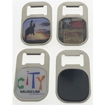 Matte Silver Bottle Opener Magnet