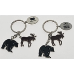 Bear/Moose Charm Key Tag