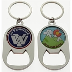 Matte Silver Bottle Opener Key Tag