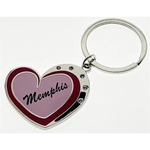 2-Tone Heart Key Tag w/5 Stones