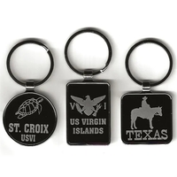 Black Mirrored Key Tags