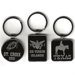 Black Mirrored Key Tags