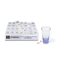 24/7 medicine tray organizer with seven removable four-compartment pill...