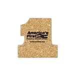 Number One Shape Cork Coaster