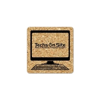 Square Computer Cork Coaster